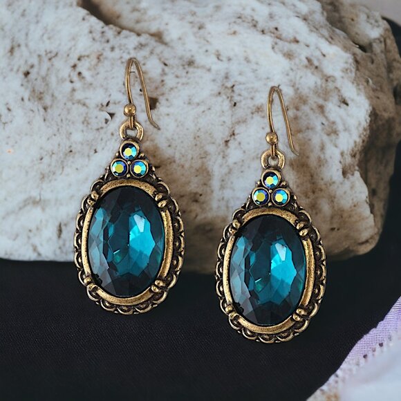 1928 Crystal Drop Earrings - Picture 1 of 6
